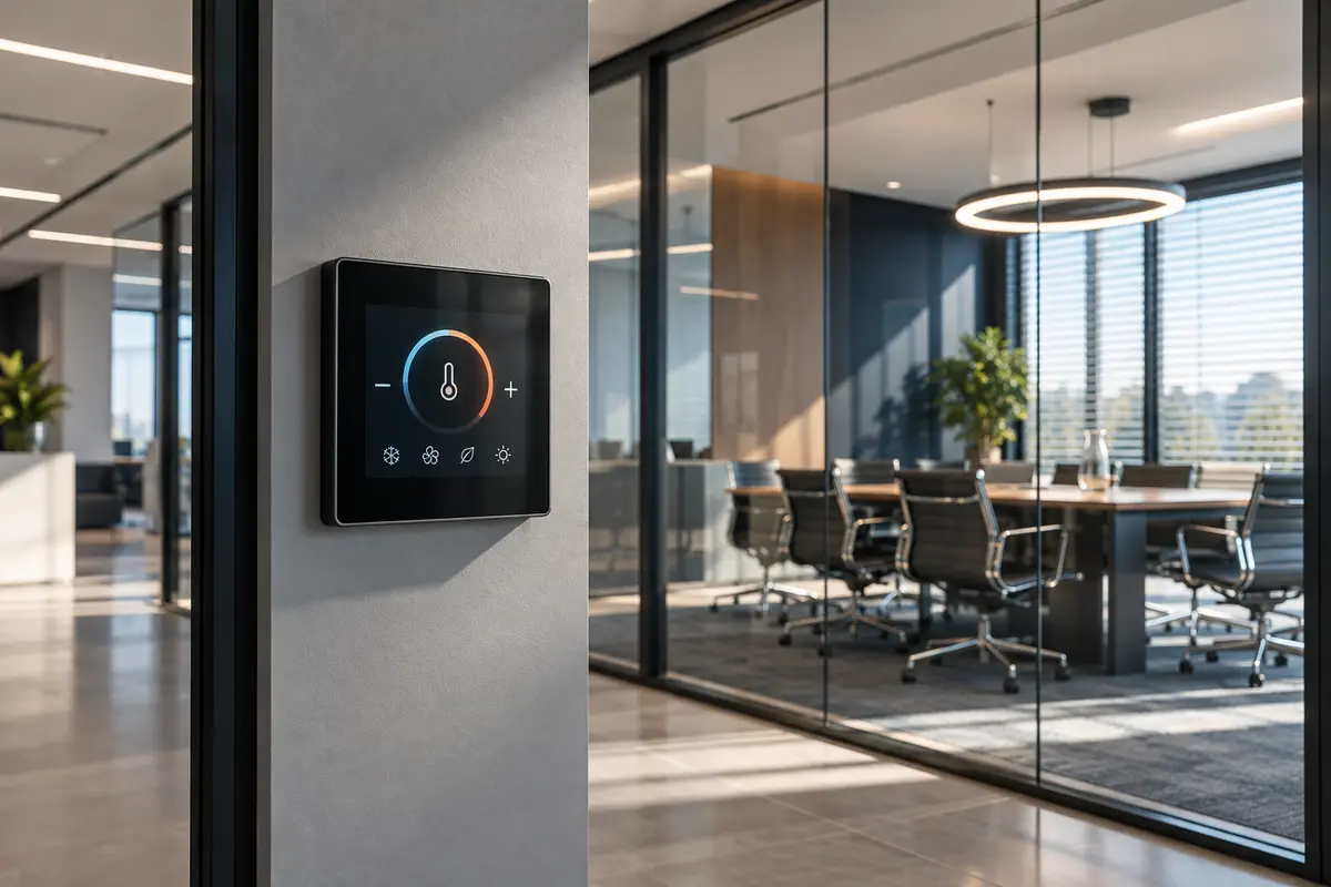 Pannello di controllo per automazione e climatizzazione di un edificio